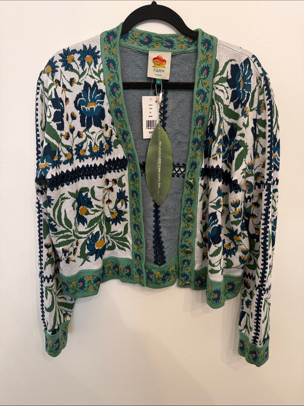 FARM Rio Manoela Cardigan Floral Knit